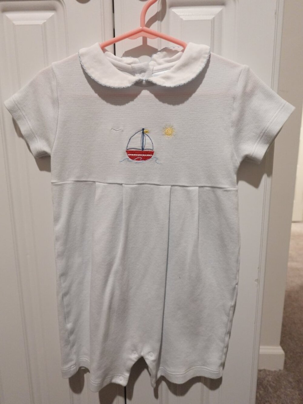 Little English Boys Romper: 18M